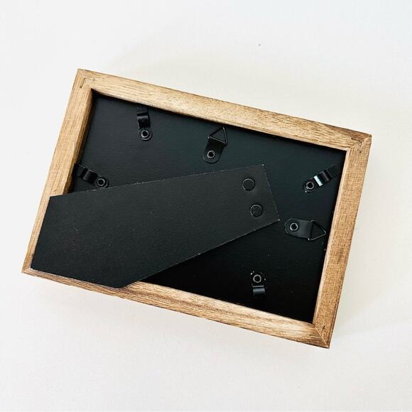 VINTAGE ANTHROPOLOGIE Brown Tan Wood Photo Picture Frame Y2K 90s 80s Rustic Fall - Picture 6 of 6